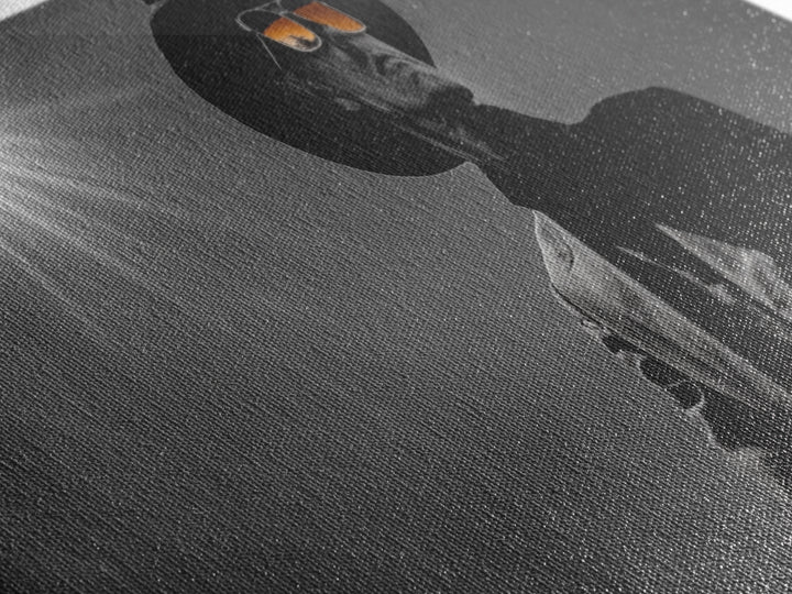 Cowboy, moody art, dark angels wall art, southwest wall art, rustic wall art, western aesthetic, framed canvas print, extra wide art