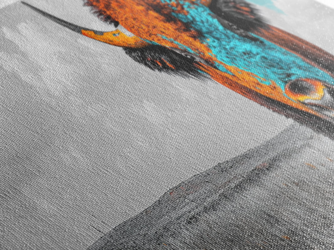 Bison Portrait, Southwest Wall Art, Buffalo Art, Native American Art, Moody Art, Panoramic Art, Rustic Decor, Framed Canvas Print