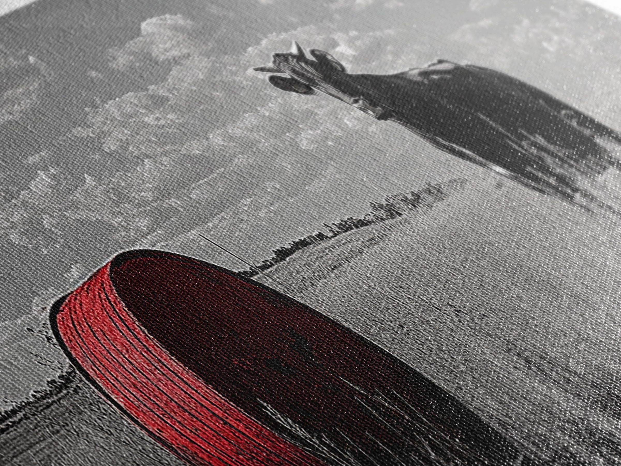 Black Cow, Farmhouse Art, Rustic Decor, Western Wall Art, Long Narrow Wall Art, Moody Art, Extra Wide Art, Framed Canvas Print