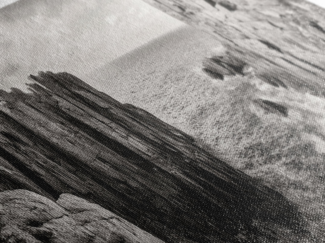 Coastal Cliffs, seascape painting, nautical wall art, Ireland painting, coastal landscape art, panoramic painting, framed canvas print