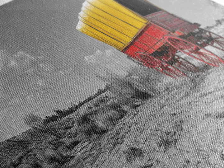 Covered Wagon, Pioneer Art, Old West Decor, Historical Wall Art, Rustic Decor, Landscape Painting, Panoramic Art, Framed Canvas Print