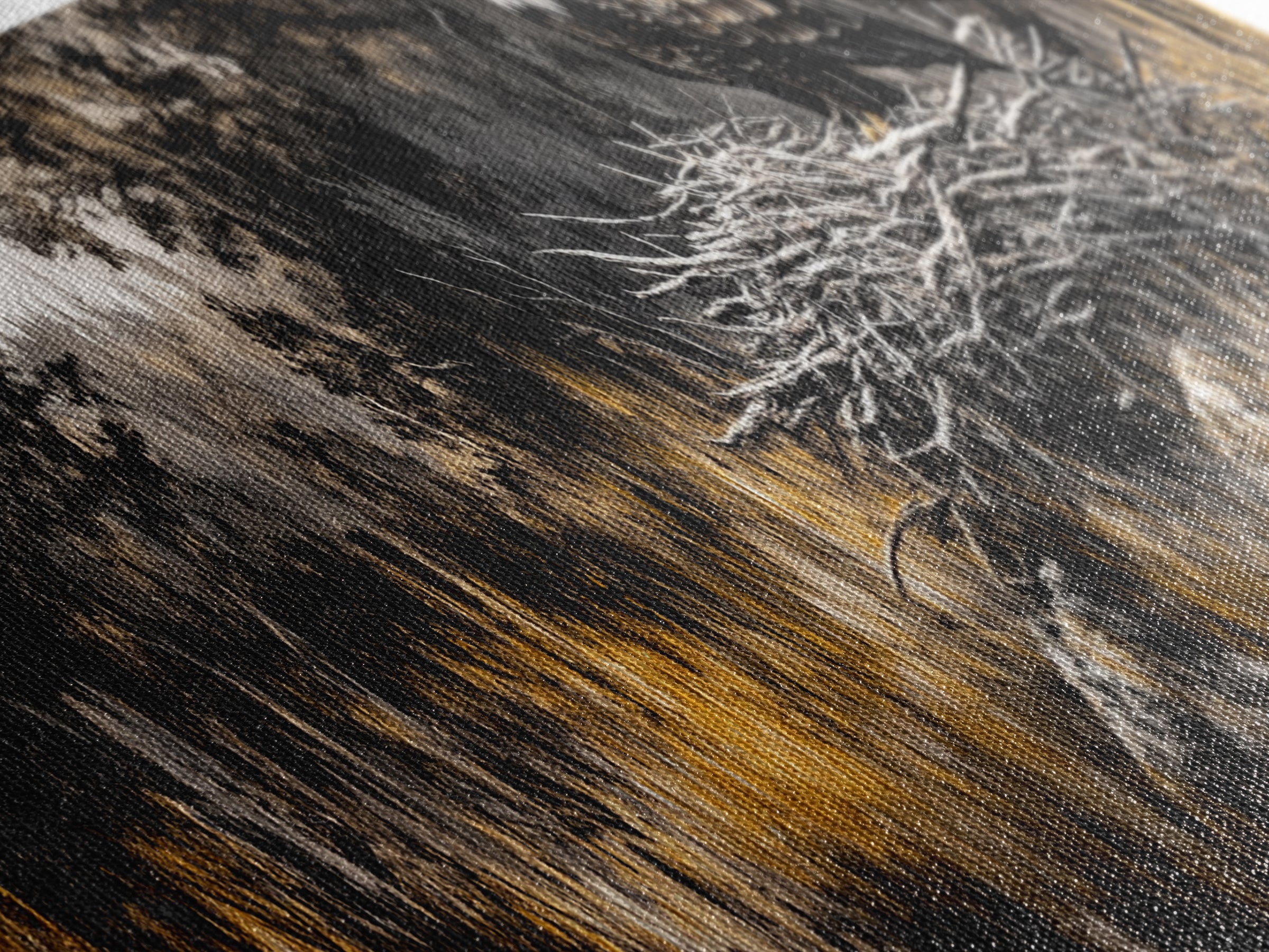 Bald Eagle, wildlife art, eagle painting, southwest wall art, rustic decor, panoramic painting, moody art, framed canvas print, above sofa art