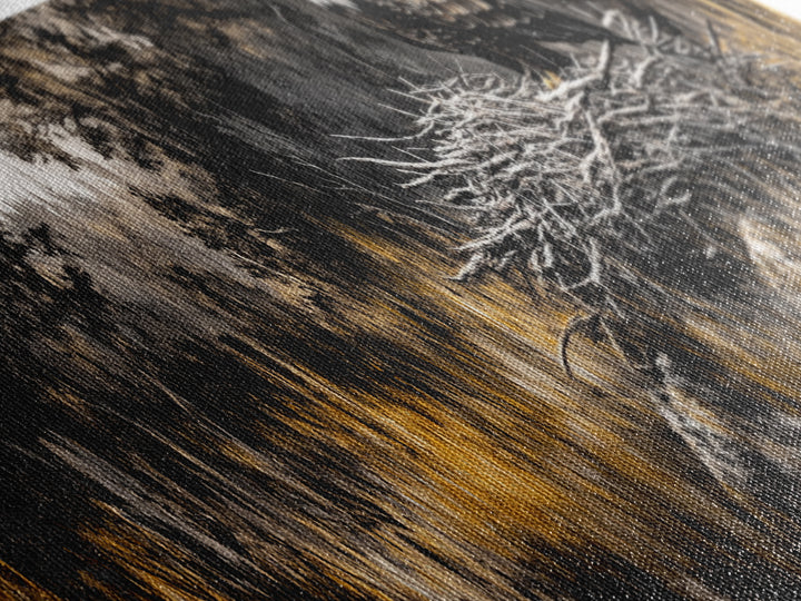 Bald Eagle, wildlife art, eagle painting, southwest wall art, rustic decor, panoramic painting, moody art, framed canvas print, above sofa art