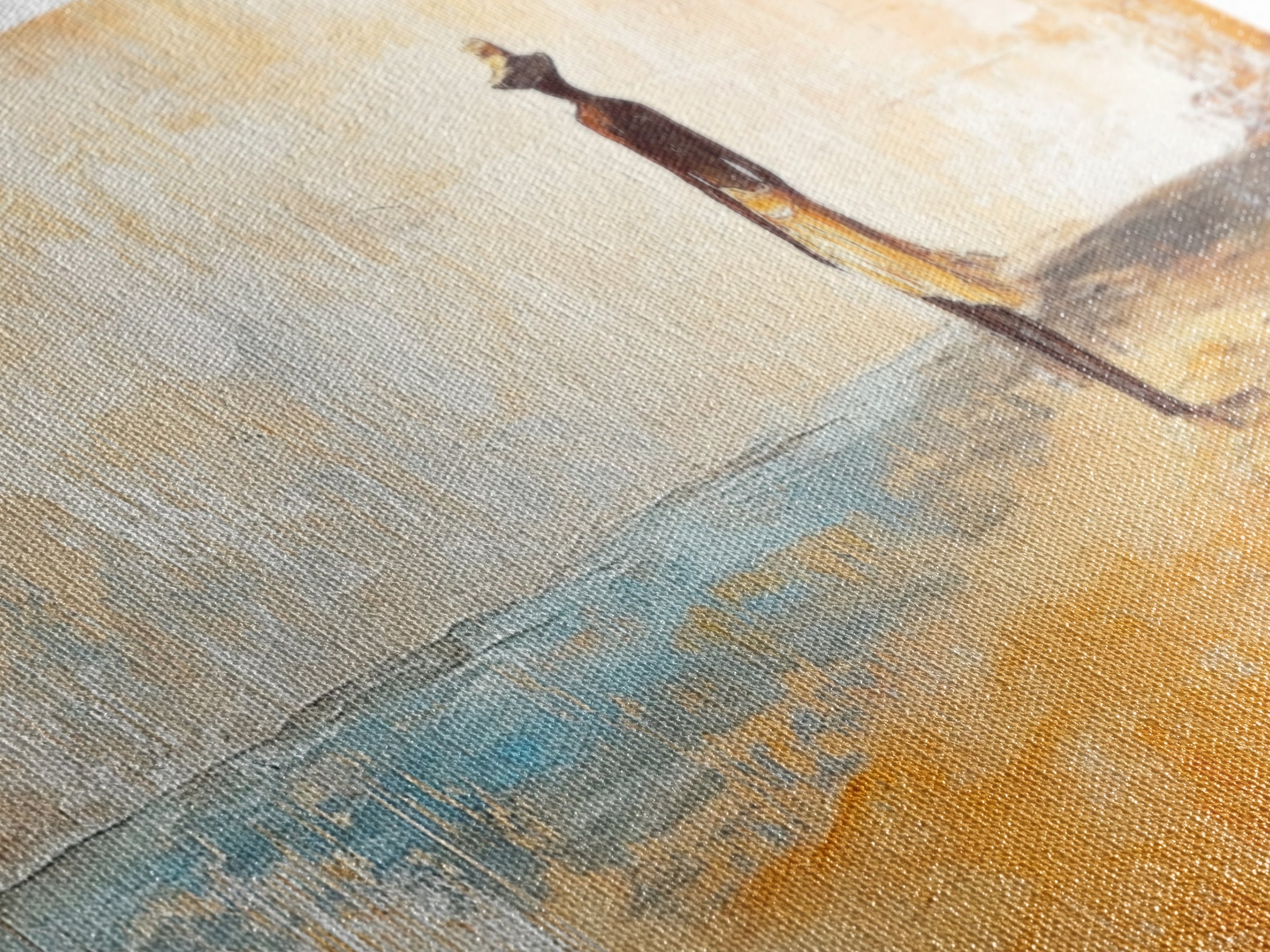 Desert Woman, African art, coastal wall art, rustic decor, minimalist painting, warm tones, framed canvas print, extra wide art