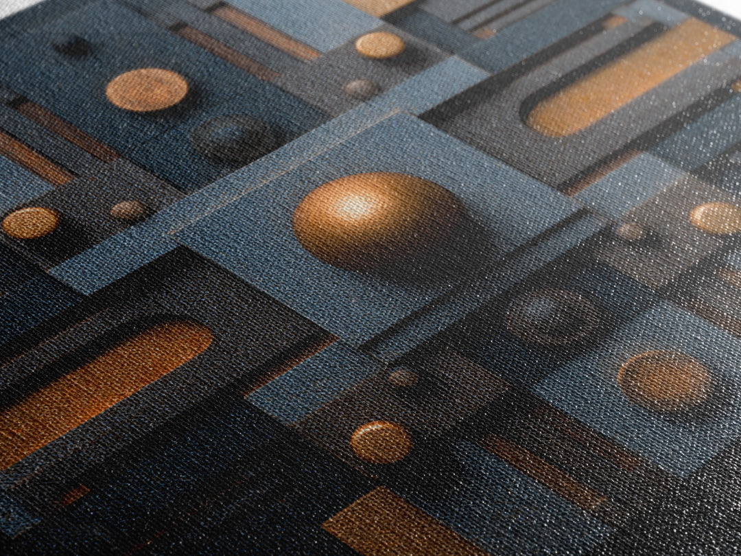 Sound Booth Foam Pattern Transformed into Design Canvas Print, Recording Studio Art, Musician Posters, Studio Decor, Analog, RSA-1x1-24
