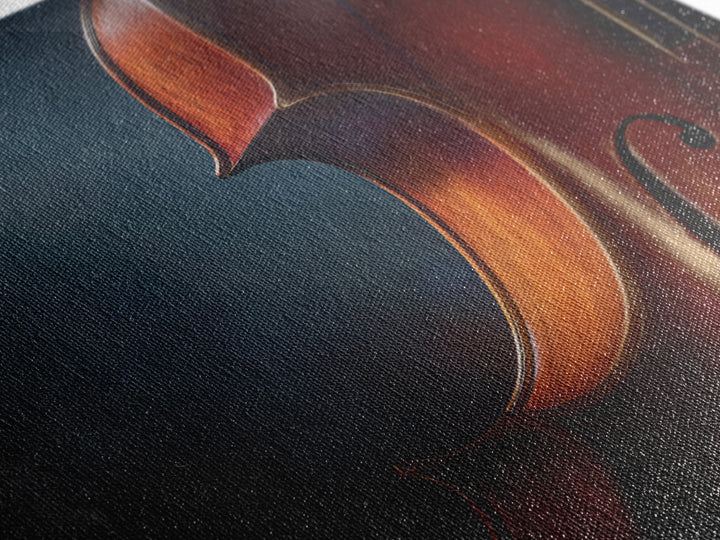 Cello Curve Closeup Framed Canvas Print, Recording Studio Art, Music Wall Art, Studio Decor, Fine Art, Analog, Musician Posters, RSA-1x1-44