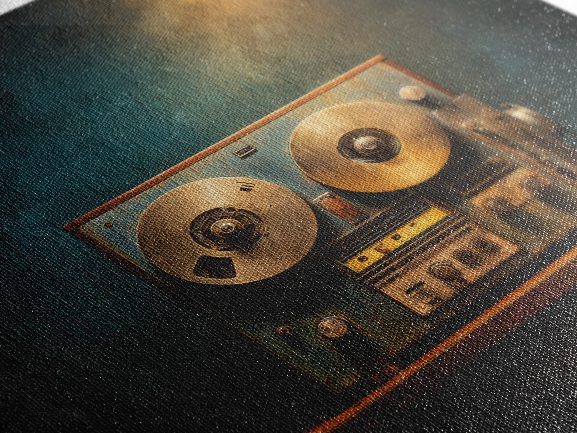 Reel to Reel Tape Machine Canvas Print, Recording Studio Art, Youtube Studio Decor, Studio Decor, Analog, Neutral Decor, RSA-1x1-50