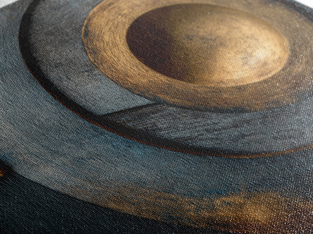 Vinyl Groove Closeup as Circular Abstract Framed Canvas Print, Recording Studio Art, Musician Posters, Studio Decor, Analog, RSA-1x1-62