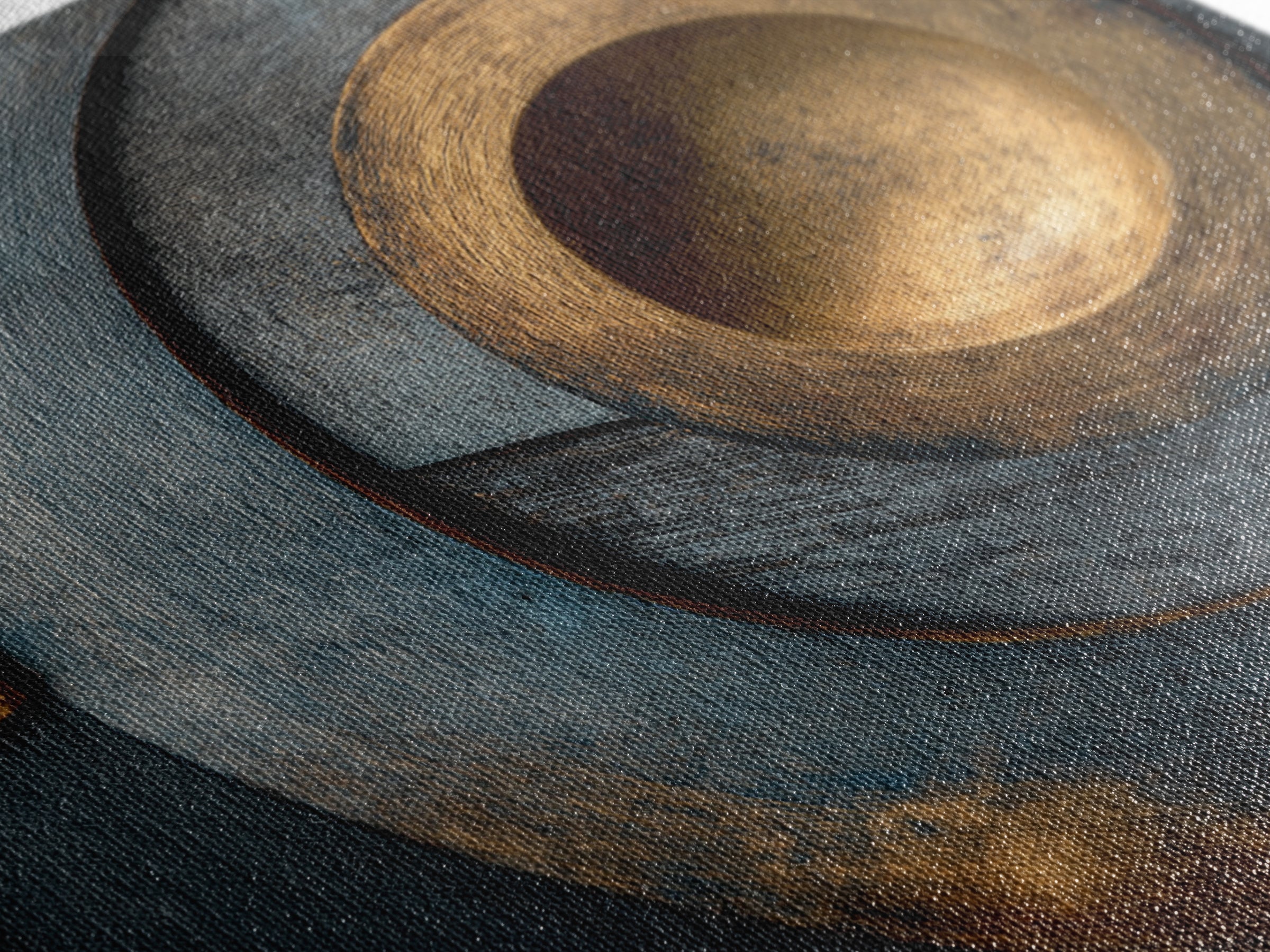 Vinyl Groove Closeup as Circular Abstract Framed Canvas Print, Recording Studio Art, Musician Posters, Studio Decor, Analog, RSA-1x1-62