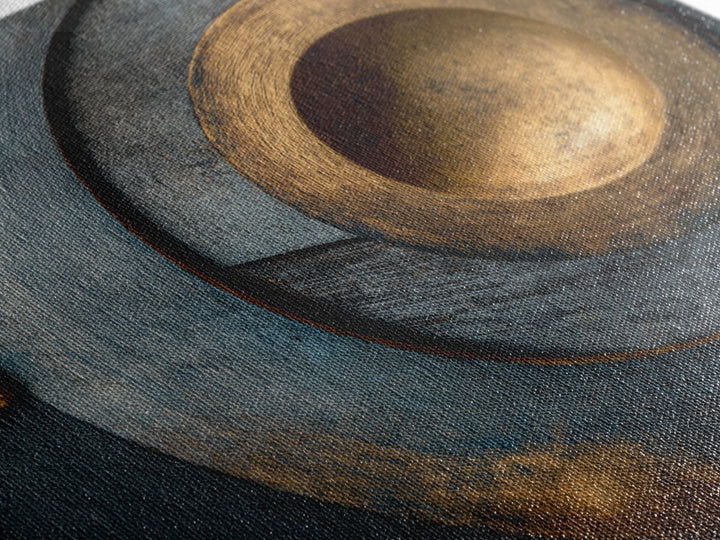 Vinyl Groove Closeup as Circular Abstract Framed Canvas Print, Recording Studio Art, Musician Posters, Studio Decor, Analog, RSA-1x1-62