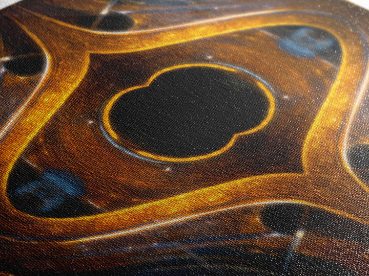 Vinyl Groove Closeup as Circular Abstract Canvas Print, Recording Studio Art, Guitar Wall Art, Studio Decor, Fine Art, Analog, RSA-1x1-86