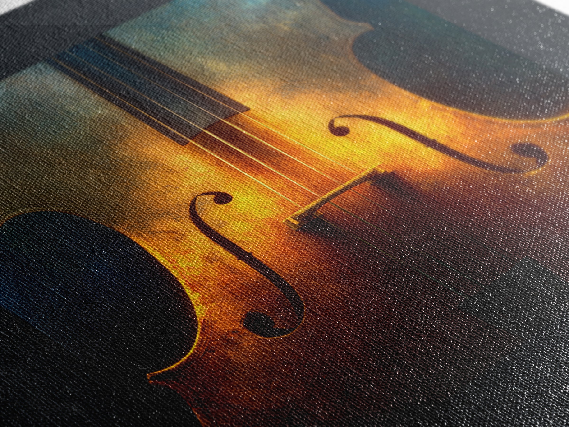 Cello Curve Closeup Canvas Print, Recording Studio Art, Music Room Decor, Studio Decor, Fine Art, Analog, Textured Painting, RSA-1x1-92