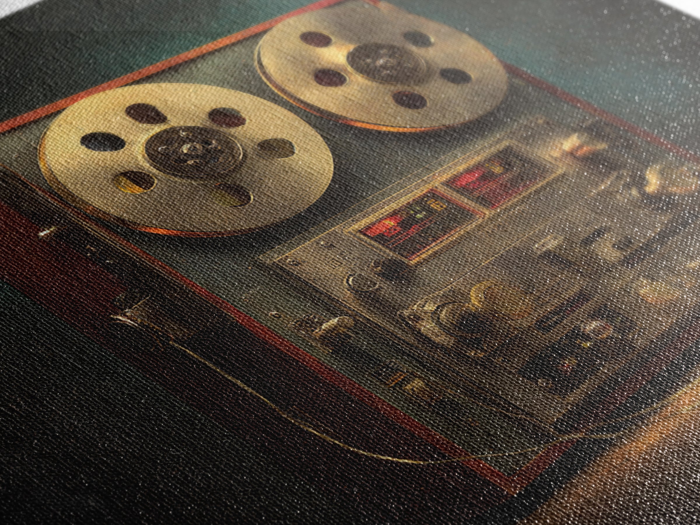 Reel to Reel Tape Machine Canvas Print, Recording Studio Art, Gallery Decor, Studio Decor, Fine Art, Analog, Contemporary Art, RSA-1x1-98