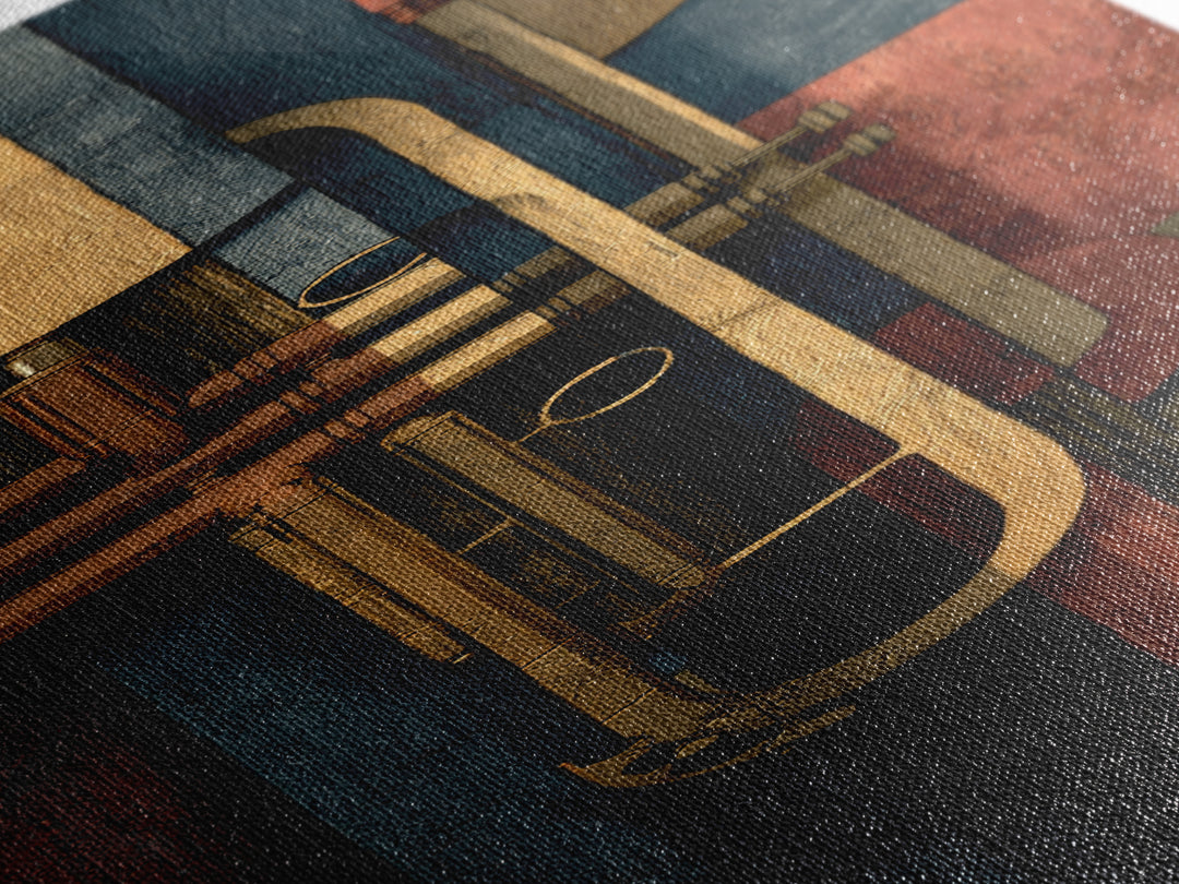 Album Cover Abstract Without Readable Text Canvas Print, Recording Studio Art, Unique Home Decor, Studio Decor, Abstract Art, RSA-1x3-10