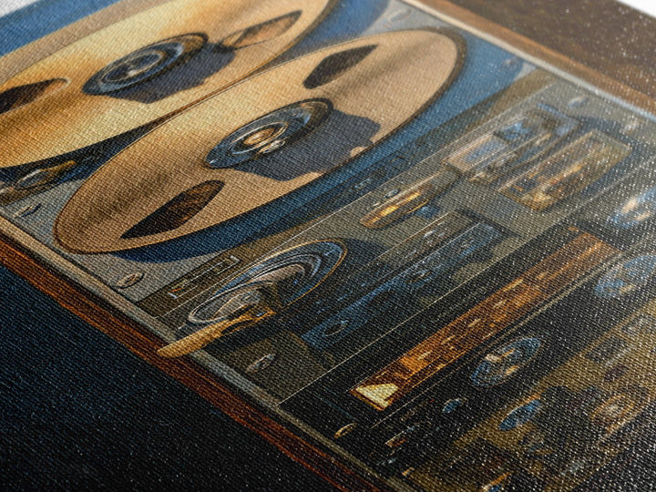Reel to Reel Tape Machine Canvas Print, Recording Studio Art, Music Studio, Studio Decor, Fine Art, Analog, Modern Decor, RSA-1x3-38