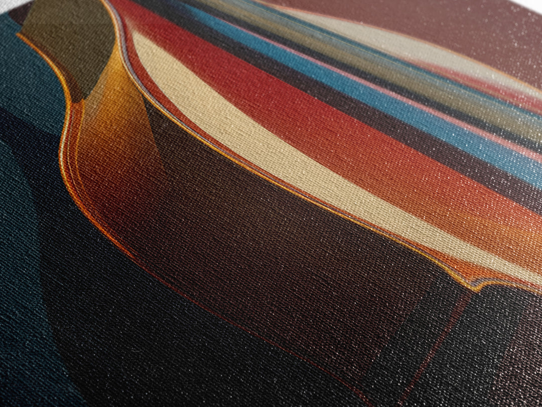 Cello Curve Closeup Framed Canvas Print, Recording Studio Art, Digital Download Art, Studio Decor, Analog, Downloadable Print, RSA-2x1-88