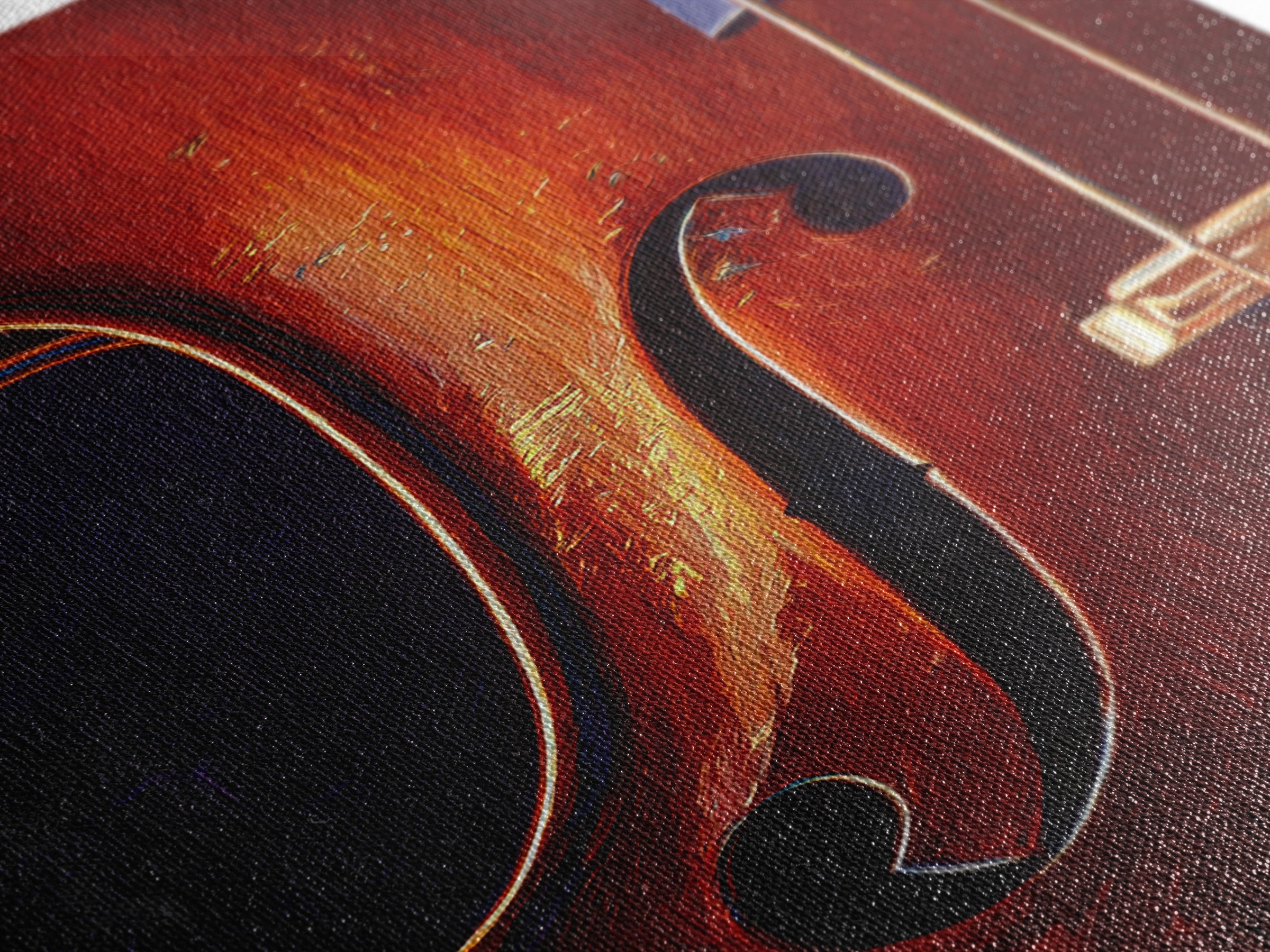 Cello Curve Closeup Framed Canvas Print, Recording Studio Art, Music Room Decor, Studio Decor, Fine Art, Analog, RSA-2x3-52