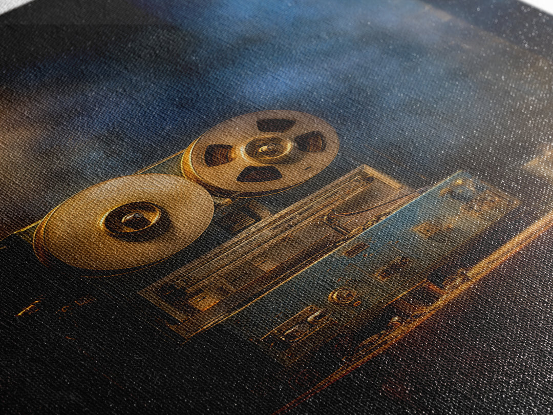 Reel to Reel Tape Machine Canvas Print, Recording Studio Art, Contemporary Art, Studio Decor, Analog, Digital Download Art, RSA-2x3-82