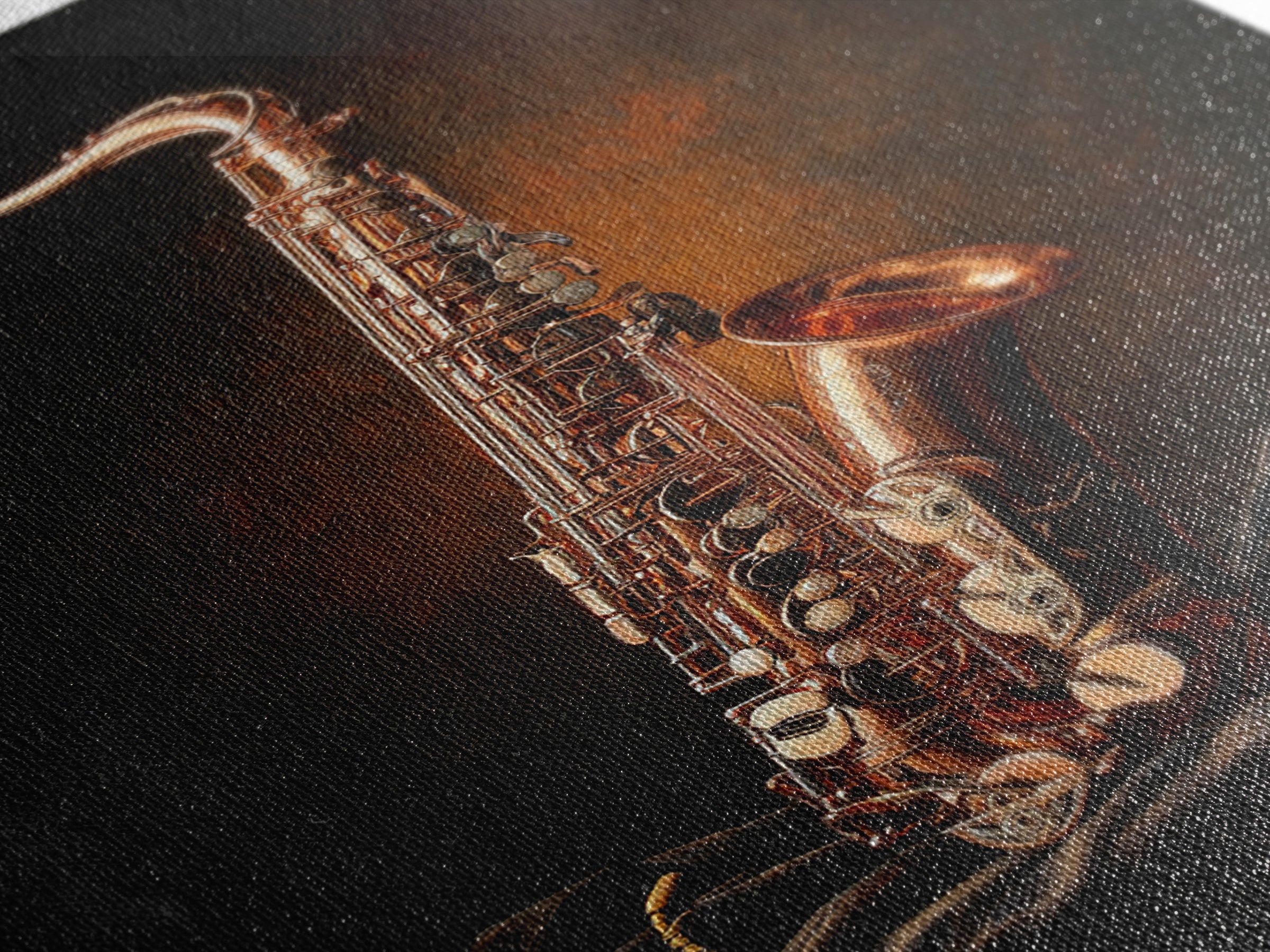 Brass Saxophone on Dark Velvet Canvas Print, Recording Studio Art, Contemporary Art, Studio Decor, Analog, Music Posters, RSA-2x3-96