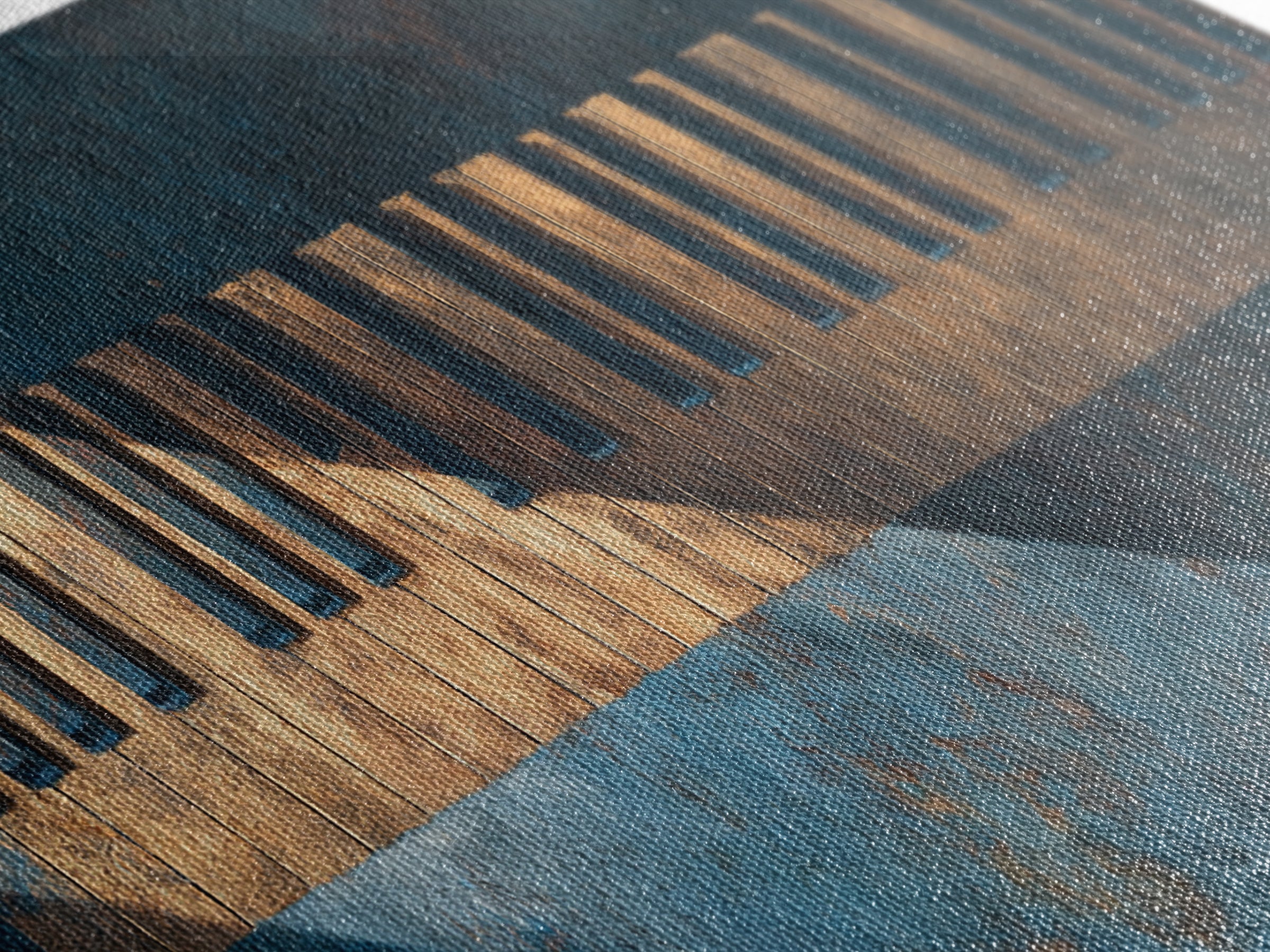 Piano Keys Fading into Shadow Framed Canvas Print, Recording Studio Art, Minimalist Decor, Studio Decor, Fine Art, Analog, RSA-3x1-72
