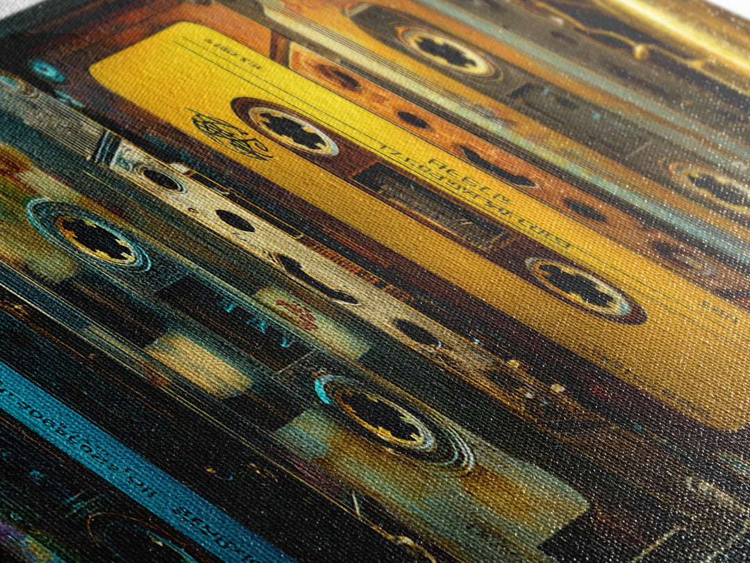 Retro Cassette Tape Canvas Print, Recording Studio Art, Modern Wall Art, Studio Decor, Fine Art, Analog, Music Decor, RSA-3x1-75