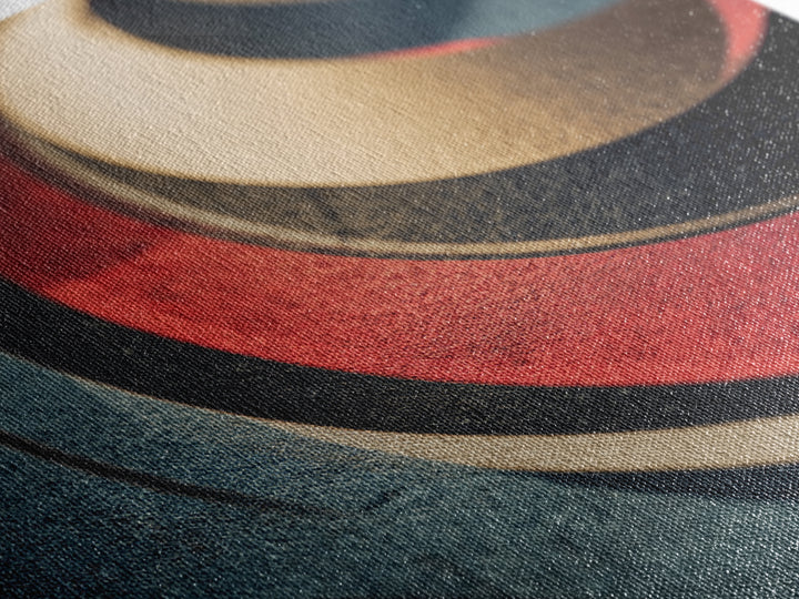 Vinyl Groove Closeup as Circular Abstract Canvas Print, Recording Studio Art, Dtf Prints, Studio Decor, Abstract Art, Analog, RSA-3x2-42
