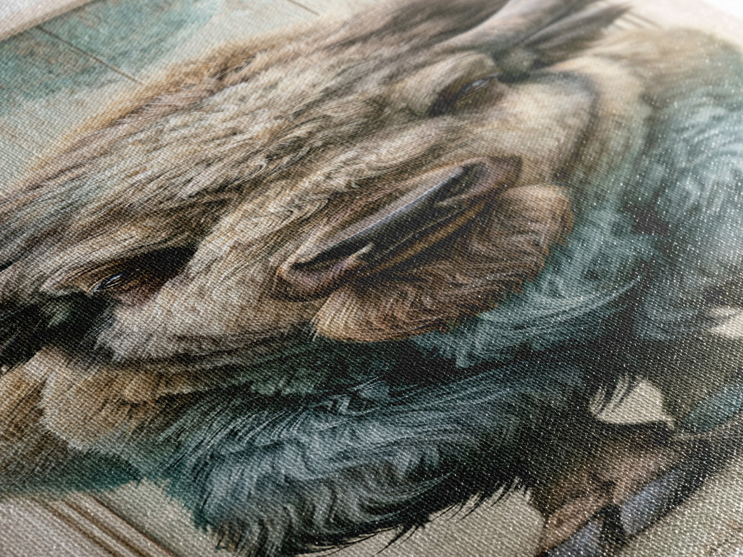 Buffalo Portrait with Western Texture Canvas Print, Rustic Art, Wood Art, Farmhouse Decor, Oil Painting, Rustic, Wall Decor, RUS-1x3-10