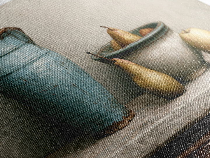 Rustic Pear and Apple Still Life Canvas Print, Rustic Art, Printable Art, Farmhouse Decor, Fine Art, Rustic, Farmhouse Wall Art, RUS-2x1-89