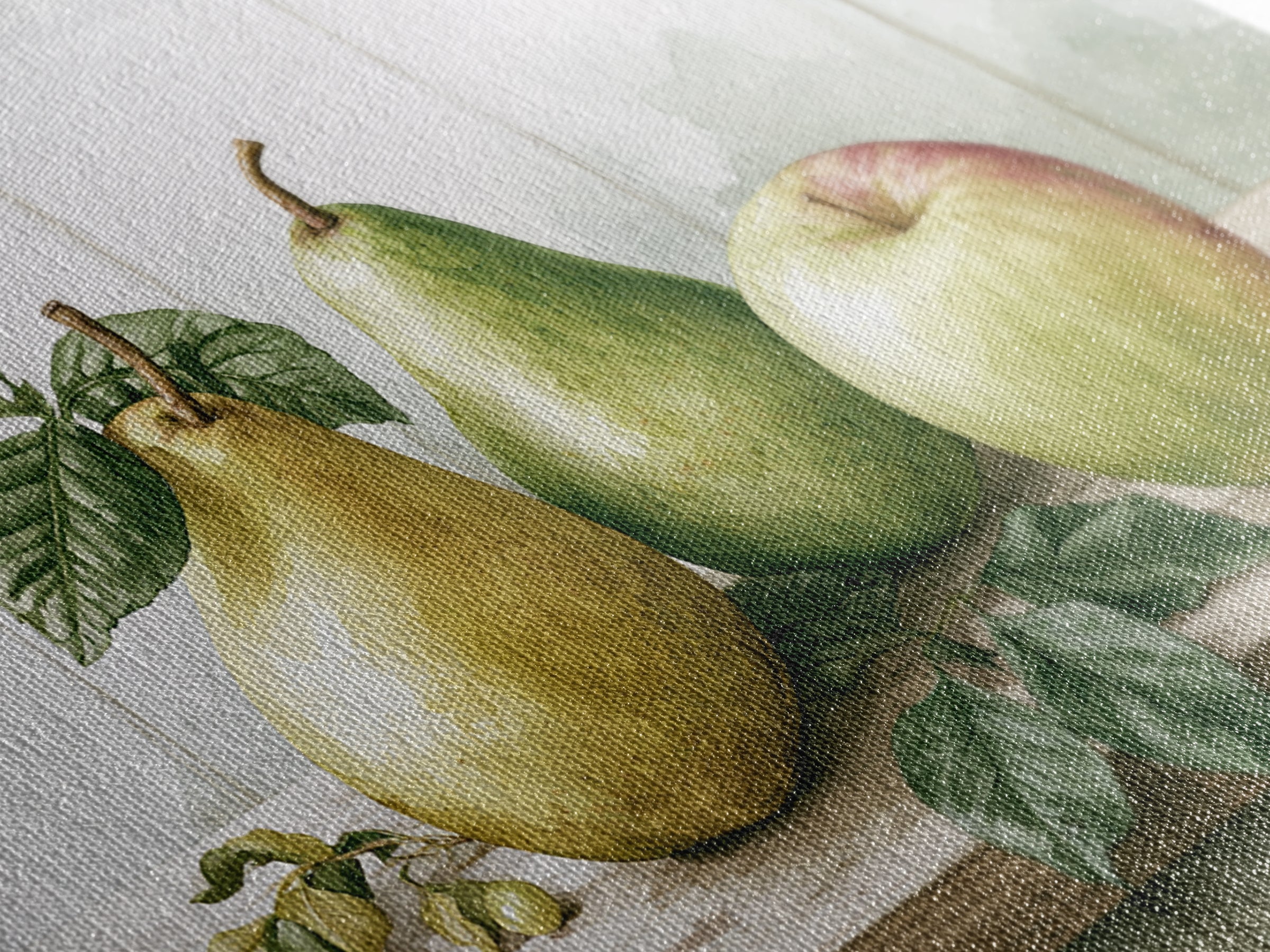 Rustic Pear and Apple Still Life Canvas Print, Rustic Art, Farmhouse Decor, Rustic, Gallery Wall Art, Landscape Wall Art, RUS-3x2-1