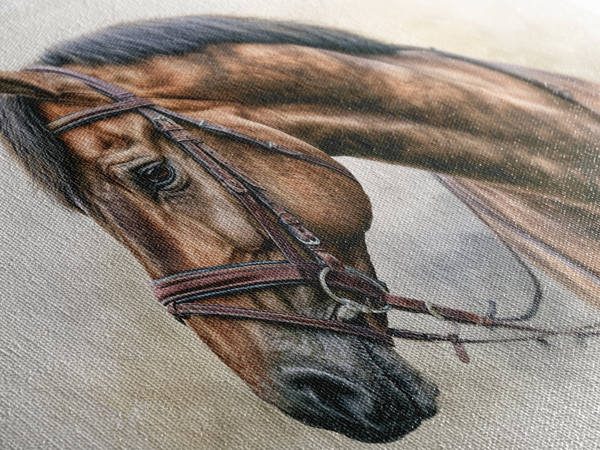 Brown Horse Portrait Canvas Print, Rustic Art, Modern Art, Farmhouse Decor, Fine Art, Rustic, Neutral Decor, Modern Decor, RUS-3x2-33
