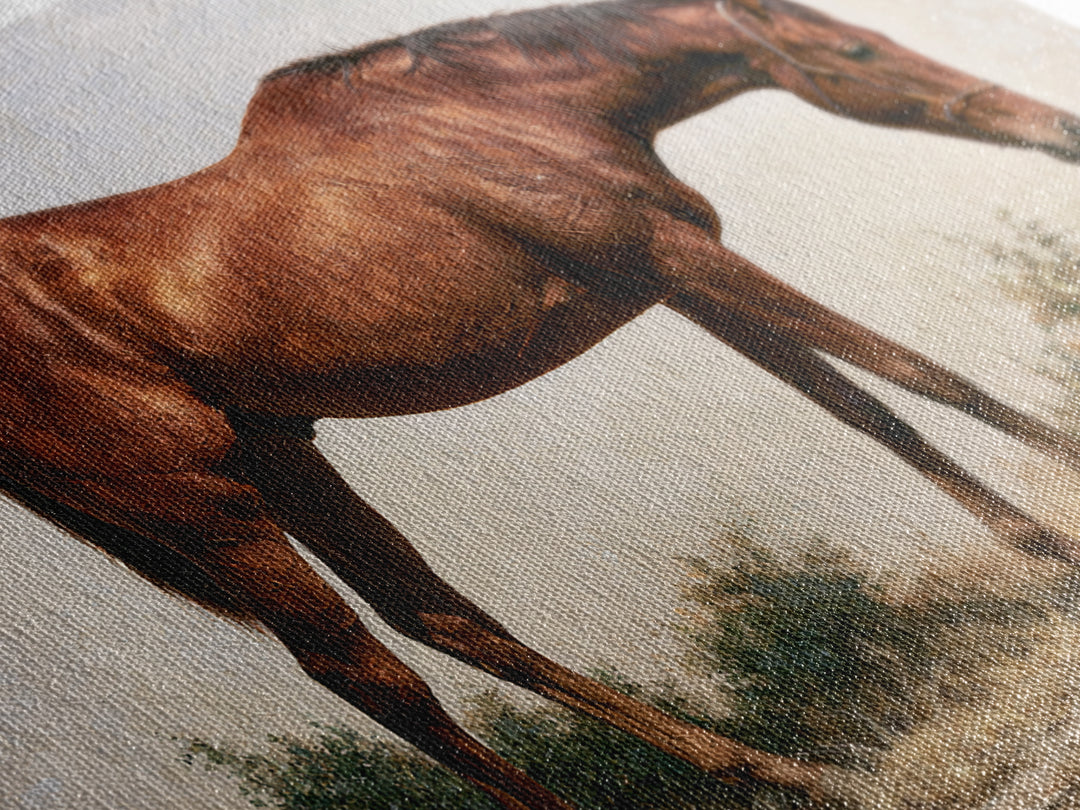 Brown Horse Portrait Framed Canvas Print, Rustic Art, Abstract Wall Art, Farmhouse Decor, Fine Art, Rustic, Landscape Art, RUS-3x2-9