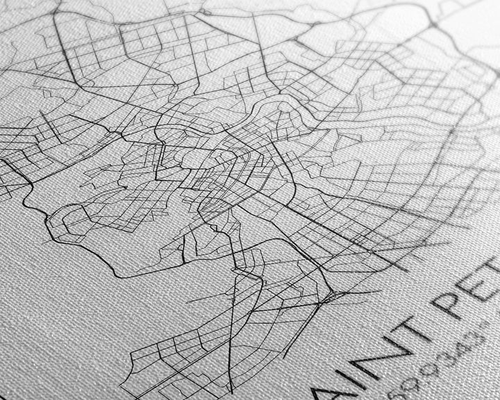 Saint Petersburg Street Map, Russia Map, City Map Art, Minimalist Art, Wall Art, Canvas Print, Room Décor, Gift For Mom, Travel Wall Art