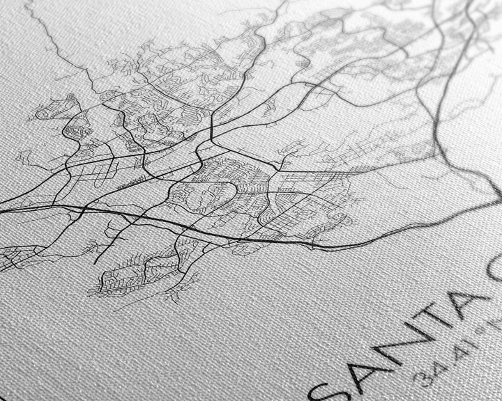 Santa Clarita Street Map, California Map, City Map Print, Minimalist Art, Wall Art, Canvas Print, Bedroom Wall Décor, Unique Travel Gifts