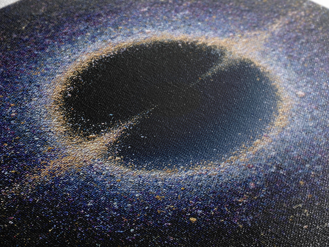 Black Hole with Radiant Accretion Ring Canvas Print, Space Art, Printable Art, Spa Decor, Fine Art, Serenity, Modern Decor, SAR-1x1-31