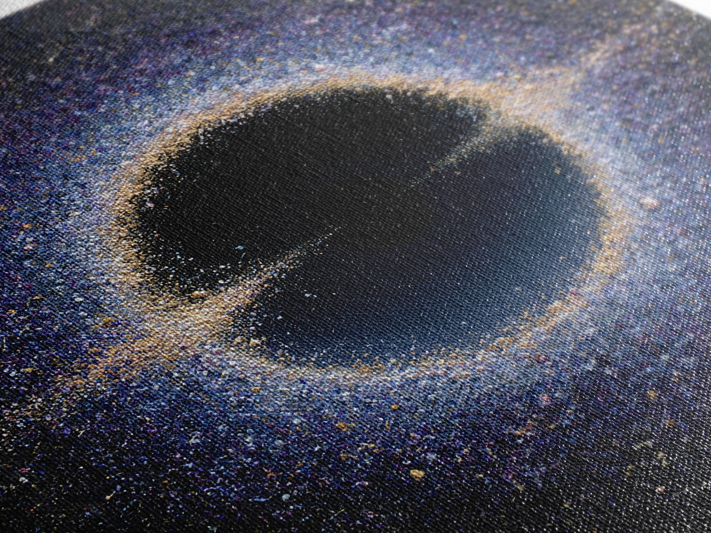 Black Hole with Radiant Accretion Ring Canvas Print, Space Art, Printable Art, Spa Decor, Fine Art, Serenity, Modern Decor, SAR-1x1-31