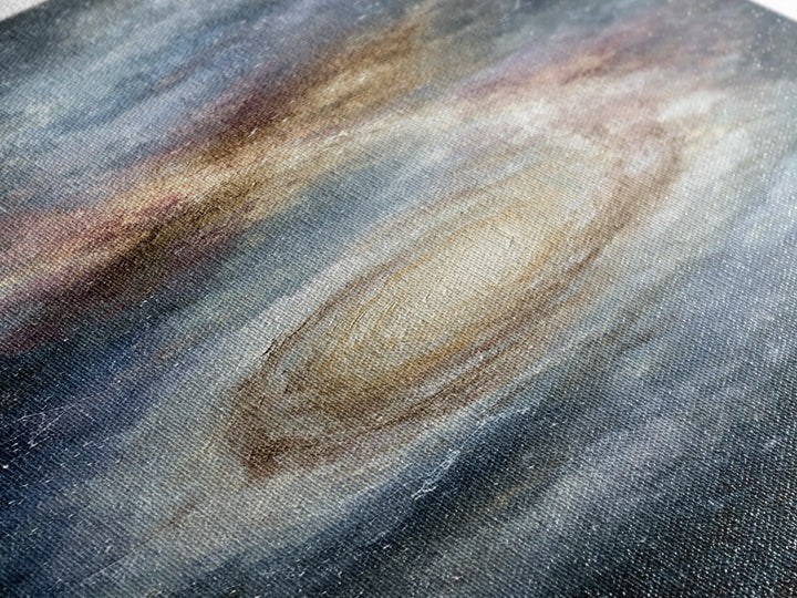 Galaxy Spiral in Jewel Tone Paint Canvas Print, Space Art, Living Room Wall Art, Spa Decor, Oil Painting, Serenity, SAR-1x3-27
