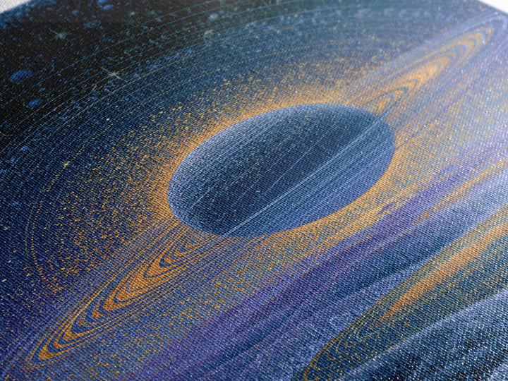 Ringed Planet Rising Canvas Print, Space Art, Wall Decor, Spa Decor, Fine Art, Serenity, Large Wall Art, Canvas Wall Art, SAR-2x3-10
