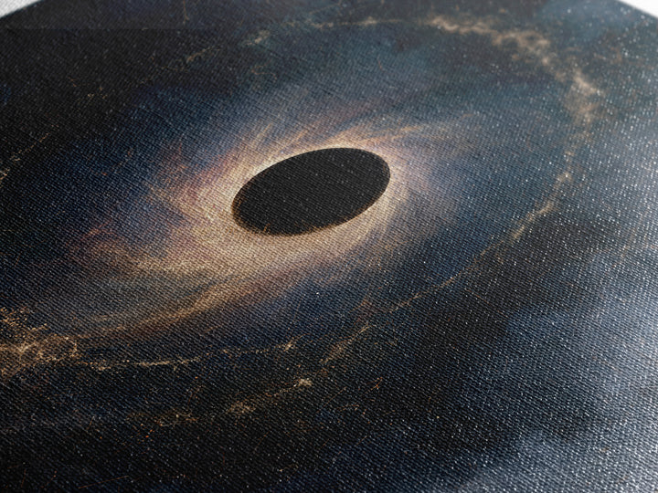 Black Hole with Radiant Accretion Ring Canvas Print, Space Art, Art Print, Spa Decor, Fine Art, Serenity, Modern Wall Art, SAR-2x3-15