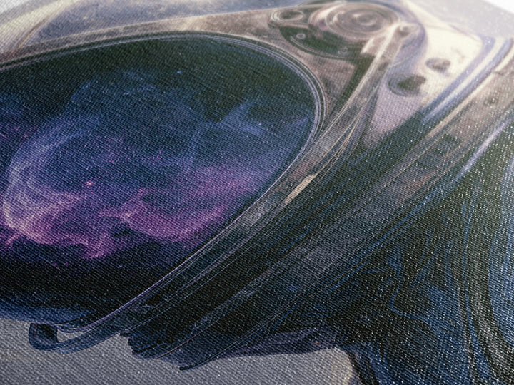 Astronaut Helmet Reflecting a Nebula Framed Canvas Print, Space Art, Contemporary Art, Spa Decor, Fine Art, Serenity, SAR-2x3-24