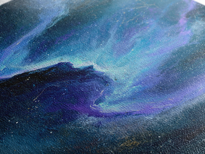 Aurora Viewed from Orbit Framed Canvas Print, Space Art, Minimalist Wall Art, Spa Decor, Fine Art, Serenity, Home Decor, SAR-2x3-75