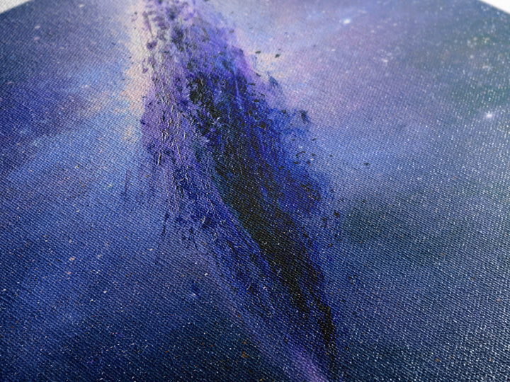 Comet Streaking Through Violet Darkness Canvas Print, Space Art, Spa Decor, Abstract Art, Serenity, Minimalist Wall Art, SAR-2x3-86