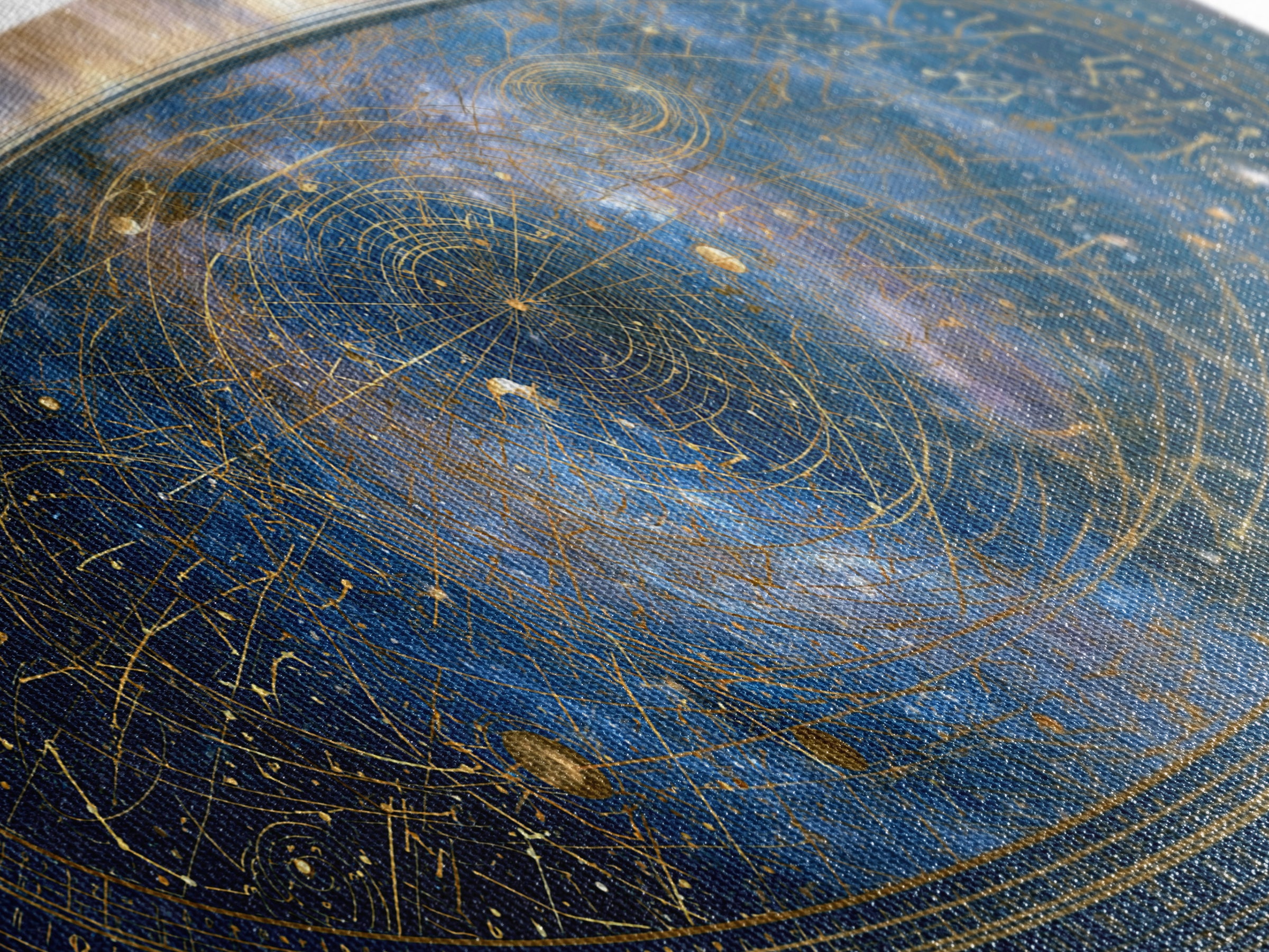 Star Map with Gold Constellation Lines Canvas Print, Space Art, Art Print, Spa Decor, Abstract Art, Serenity, Modern Wall Art, SAR-3x1-30