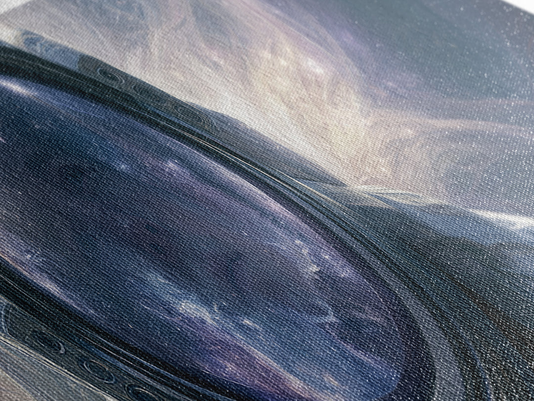 Astronaut Helmet Reflecting a Nebula Canvas Print, Space Art, Painting, Spa Decor, Fine Art, Serenity, Canvas Wall Art, SAR-3x1-80