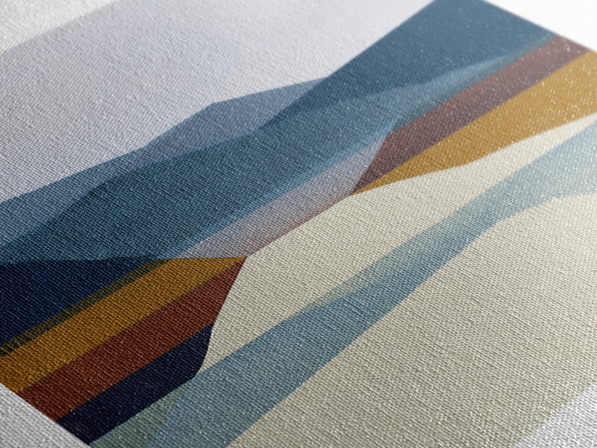 Minimal Fjord Landscape Canvas Print, Scandinavian Art, Neutral Decor, Living Room Decor, Fine Art, Nordic, Wall Decor, SCA-1x1-26