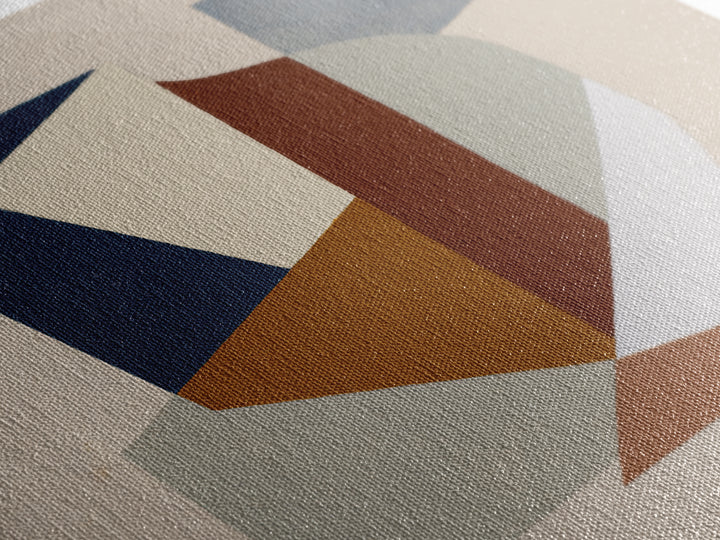 Soft Beige Geometric Abstraction Framed Canvas Print, Scandinavian Art, Gallery Decor, Living Room Decor, Abstract Art, Nordic, SCA-1x1-51