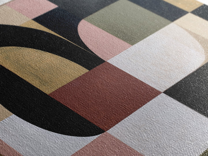 Soft Beige Geometric Abstraction Canvas Print, Scandinavian Art, Modern Art, Living Room Decor, Fine Art, Nordic, SCA-2x1-71