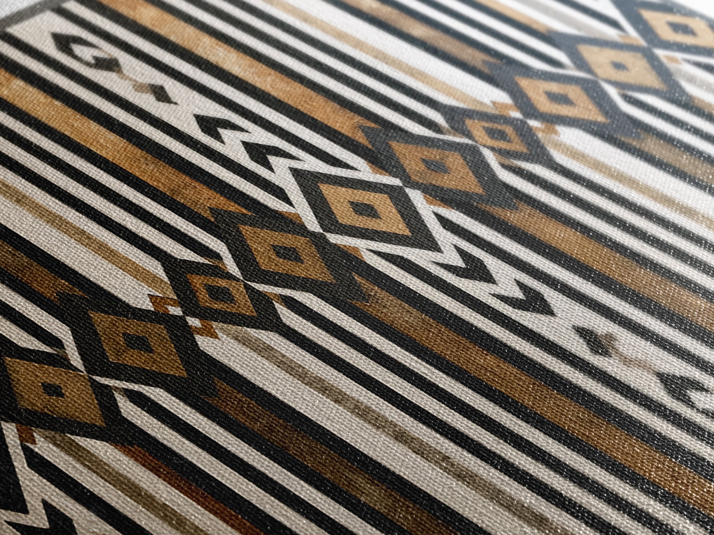 Scandinavian Textile Pattern Framed Canvas Print, Scandinavian Art, Abstract Wall Art, Living Room Decor, Fine Art, Nordic, SCA-2x1-84
