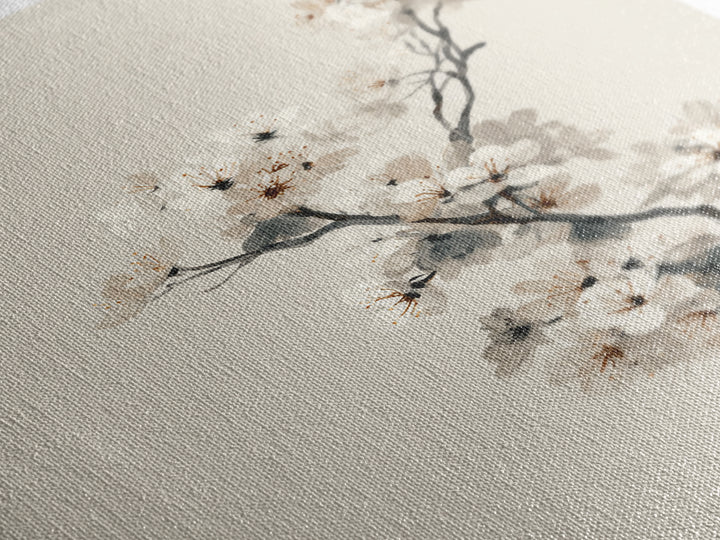 Single Black Branch on Warm White Background Canvas Print, Scandinavian Art, Statement Artwork, Living Room Decor, Nordic, SCA-2x3-76
