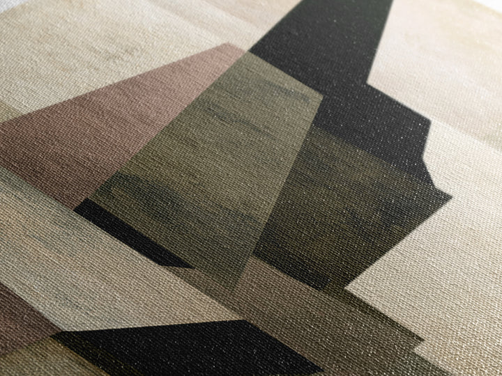 Soft Beige Geometric Abstraction Canvas Print, Scandinavian Art, Original Painting, Living Room Decor, Abstract Art, Nordic, SCA-3x1-43