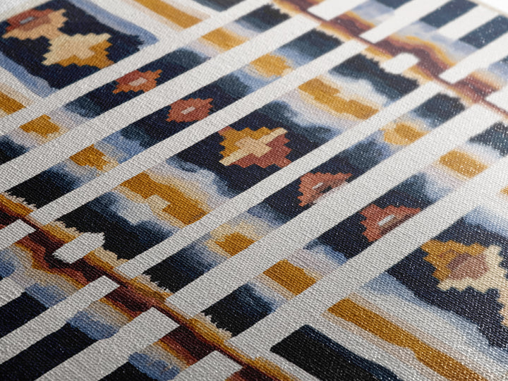 Scandinavian Textile Pattern Framed Canvas Print, Scandinavian Art, Fine Art Print, Living Room Decor, Fine Art, Nordic, SCA-3x2-20